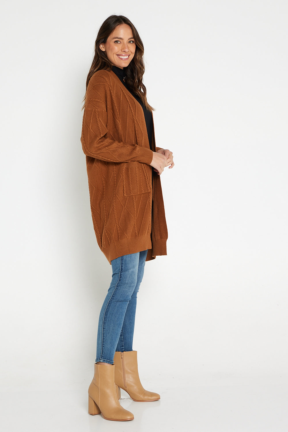 Jennifer Knit Cardi - Camel