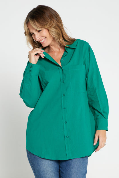 Joss Cotton Shirt - Jade