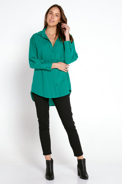 Joss Cotton Shirt - Jade