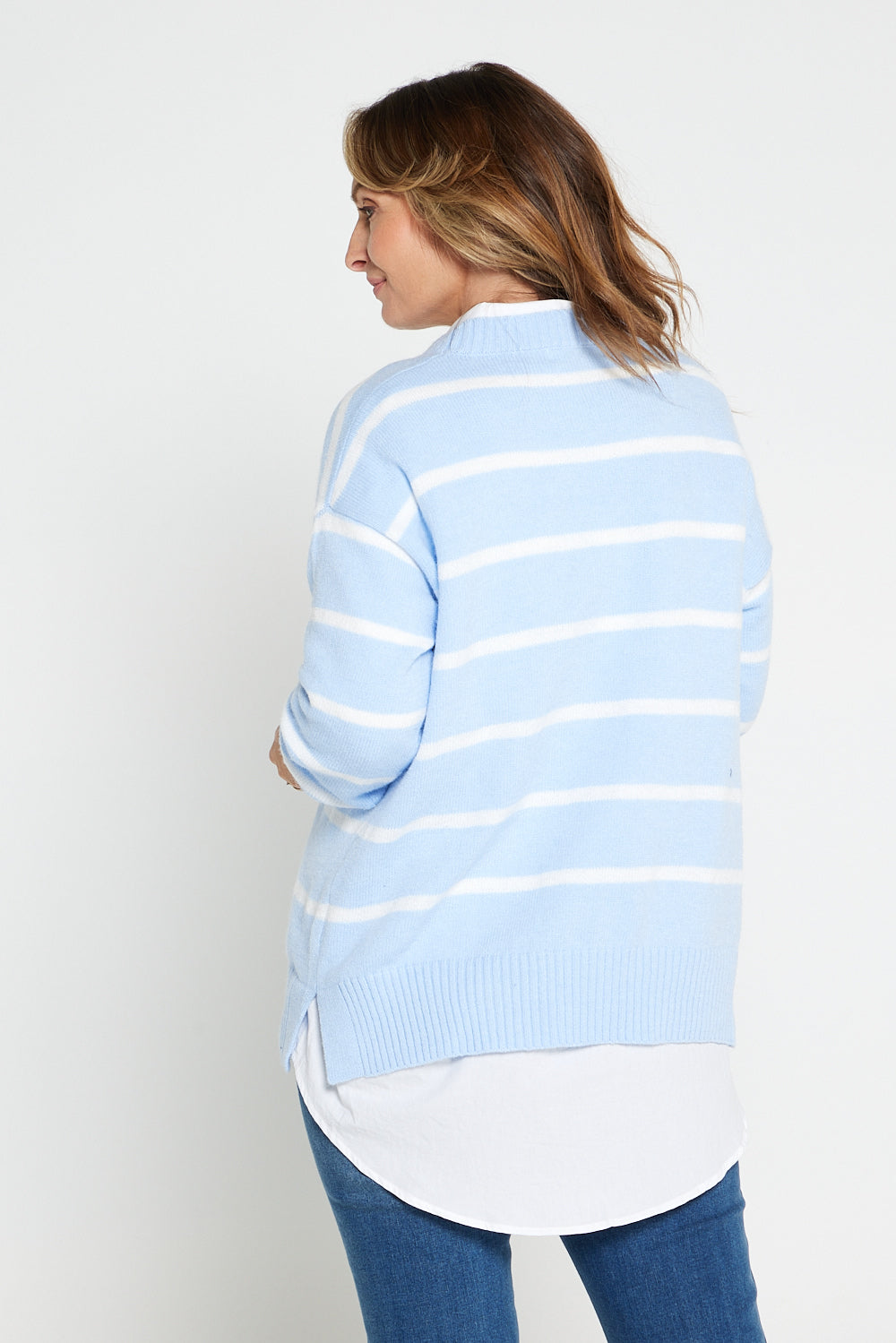 Kate Knit Jumper - Blue Stripe