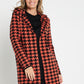 Miranda Knit Jacket - Rust Houndstooth