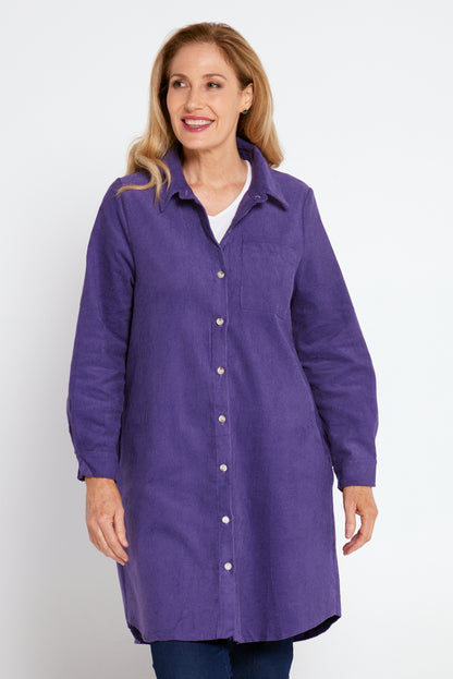 Parvati Corduroy Overshirt - Purple