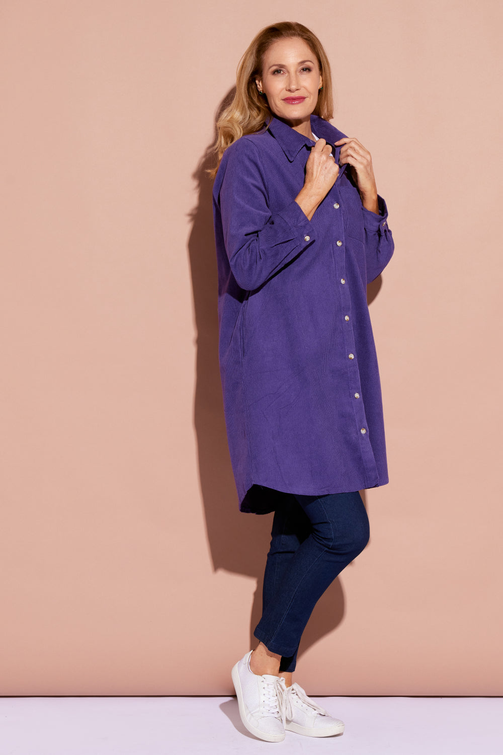 Parvati Corduroy Overshirt - Purple