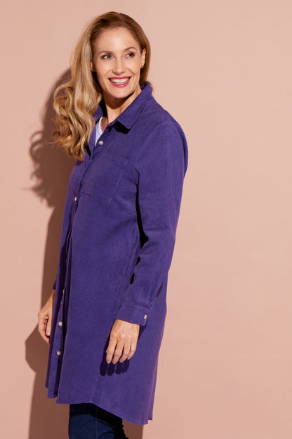 Parvati Corduroy Overshirt - Purple