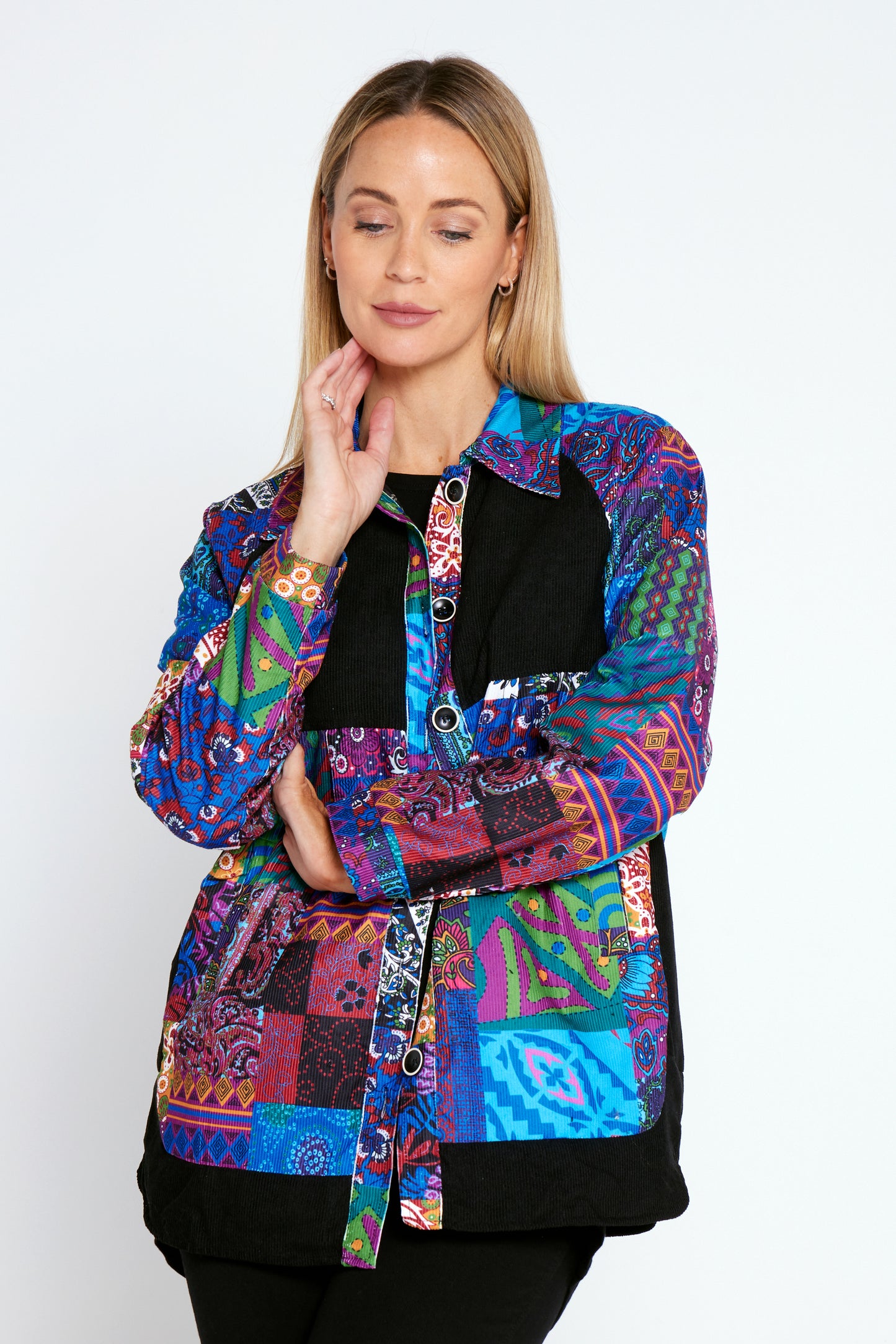 Phoenix Jacket - Blue Patchwork