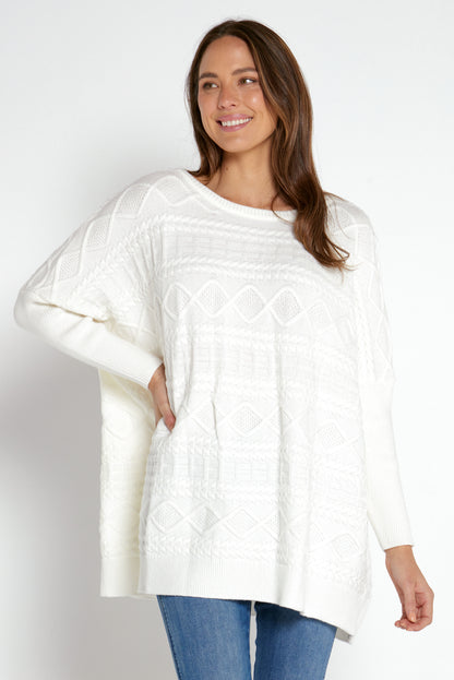 Vera Cable Knit - White