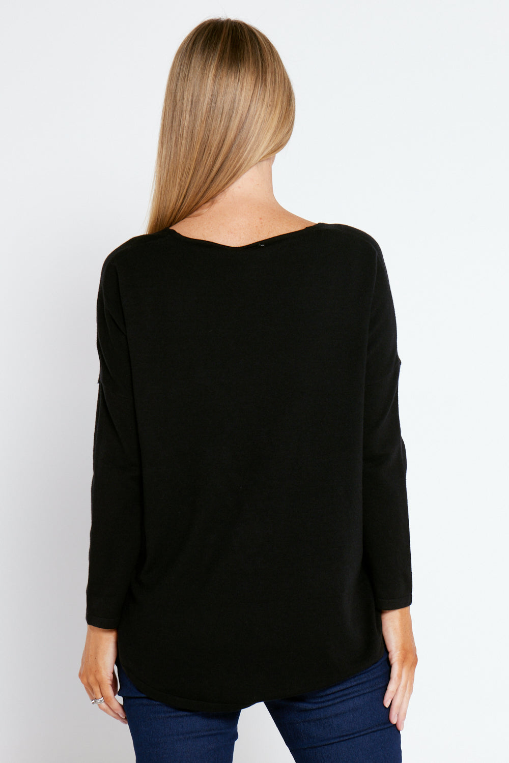 Willa Spot Knit Top - Black/Cream