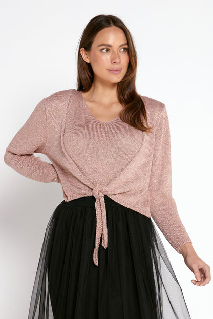 Ballet Bolero Knit - Rose Gold