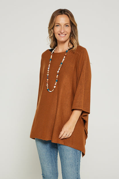 Marcy Knit Top - Ginger Mocha