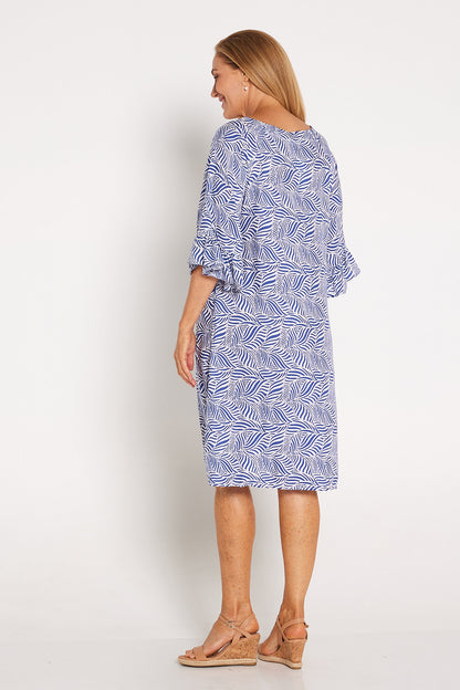 Everette Dress - Blue White Stripe