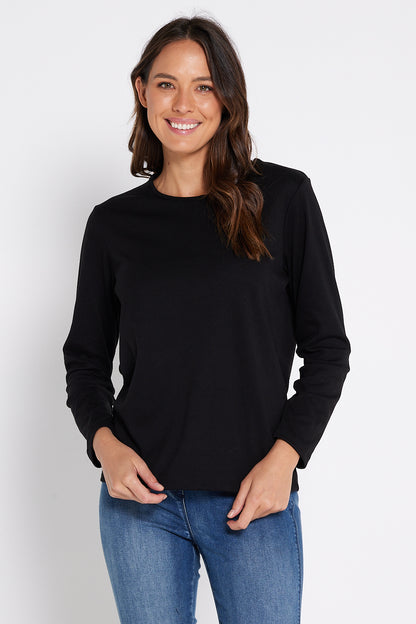 Addie Long Sleeve Tee - Black