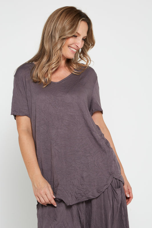 Jackie Top - Warm Charcoal