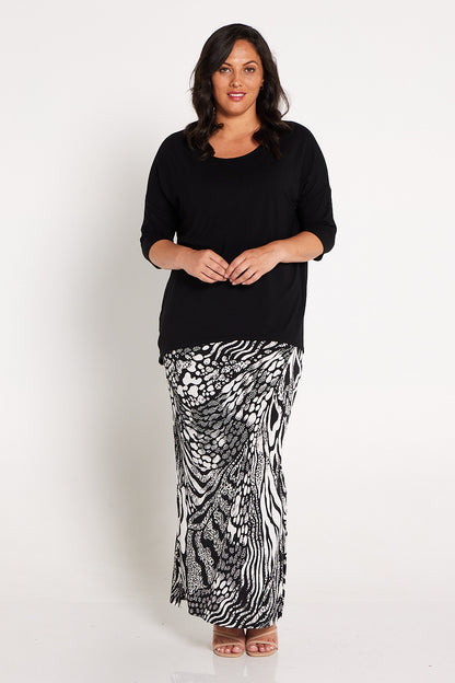 Amanda Maxi Skirt - Snow Leopard