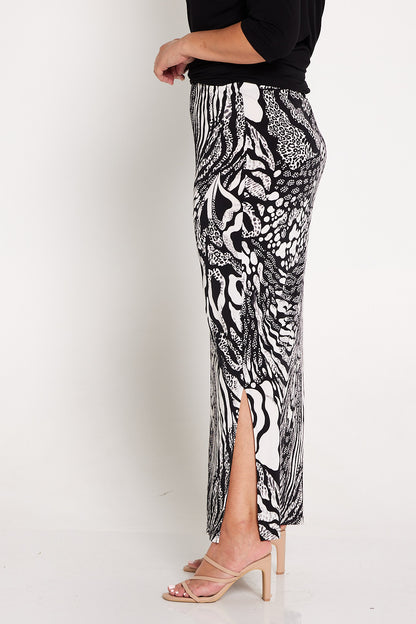 Amanda Maxi Skirt - Snow Leopard
