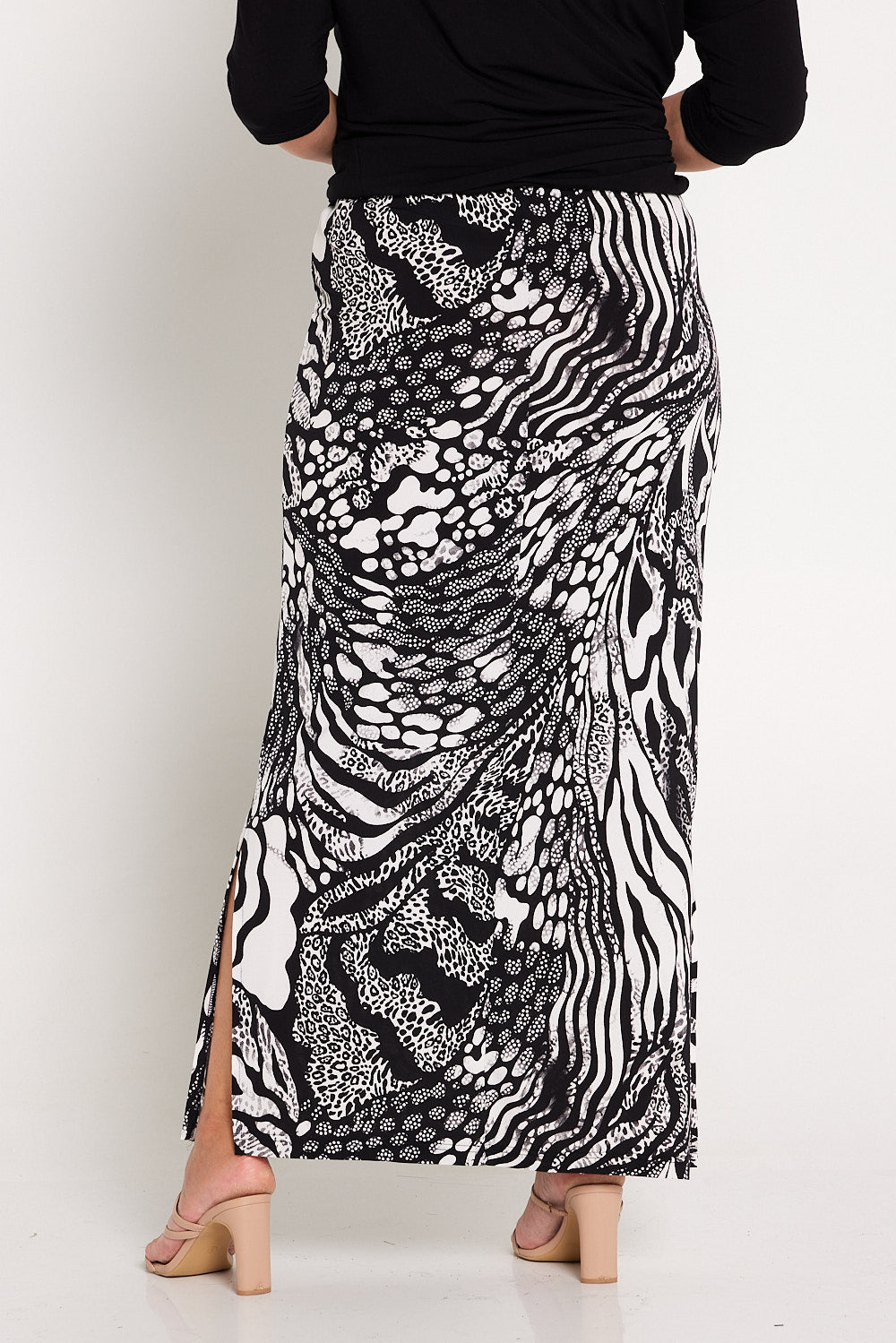 Amanda Maxi Skirt - Snow Leopard