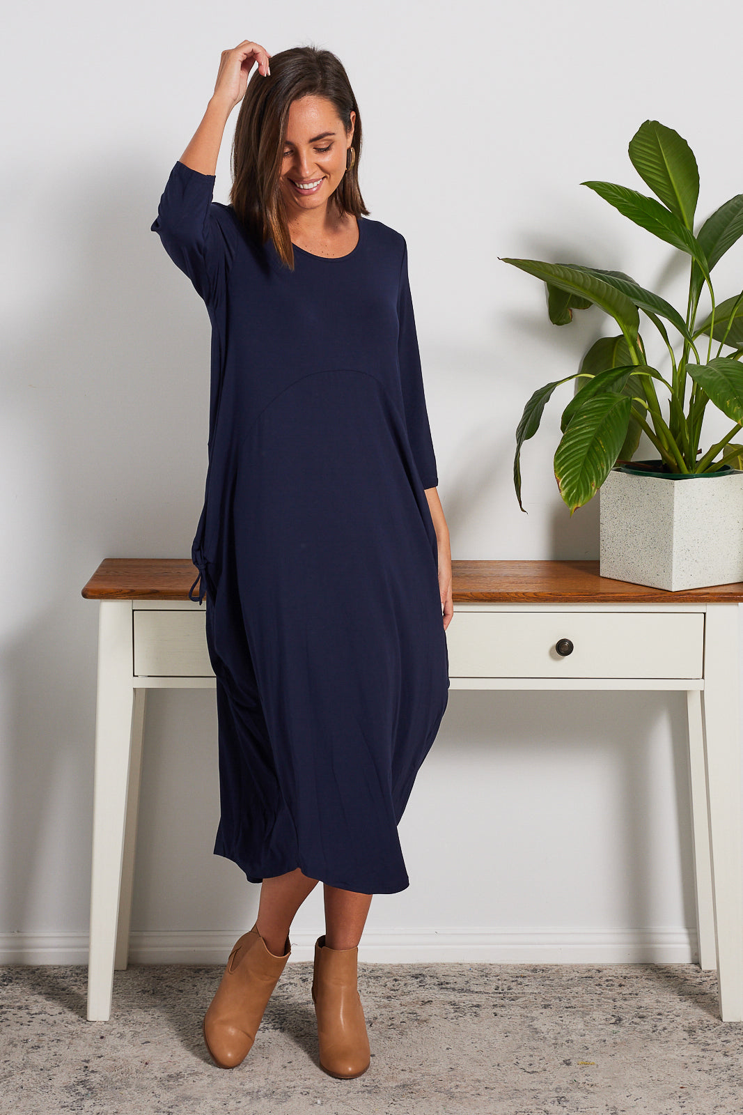 Aurora Bamboo Dress - Navy