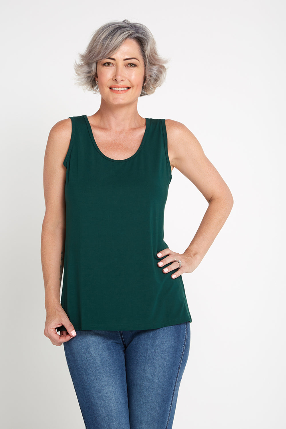 Bamboo Tank Top - Forest Green