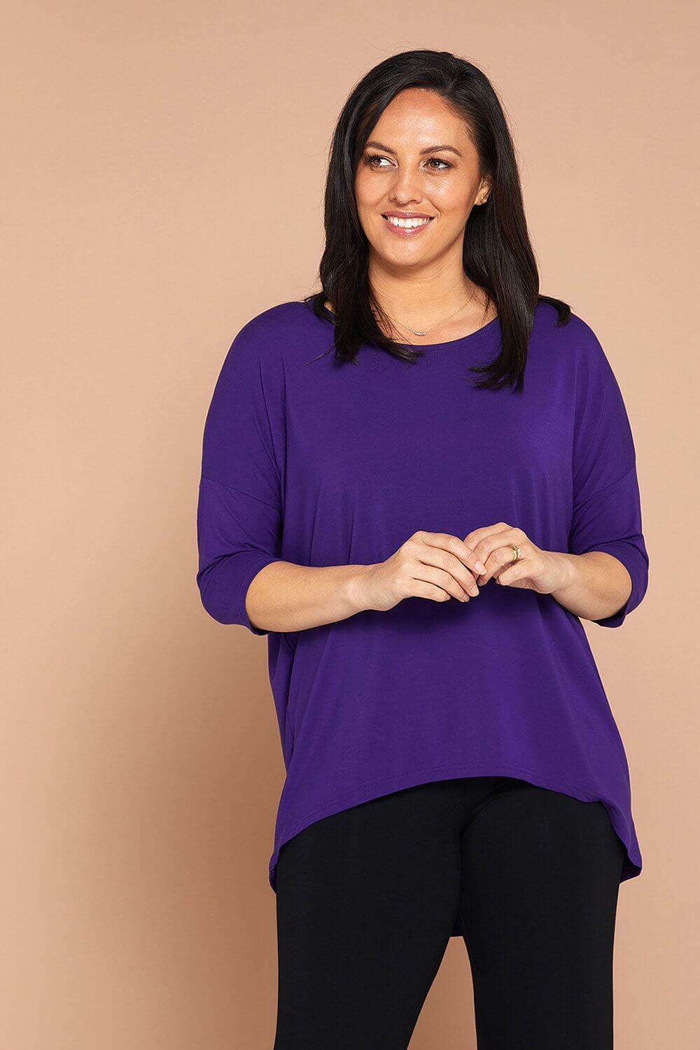 Irena Bamboo Top - Eggplant