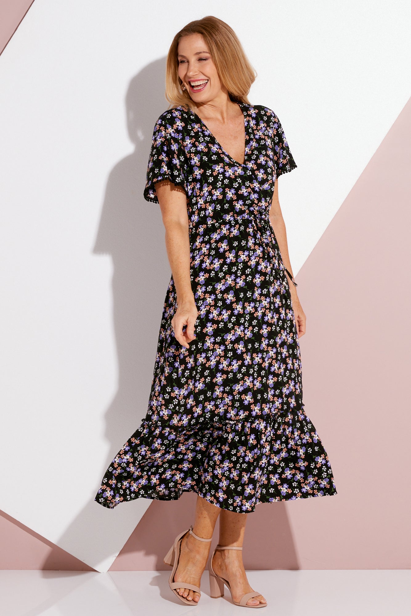 Blythe Dress - Black Floral