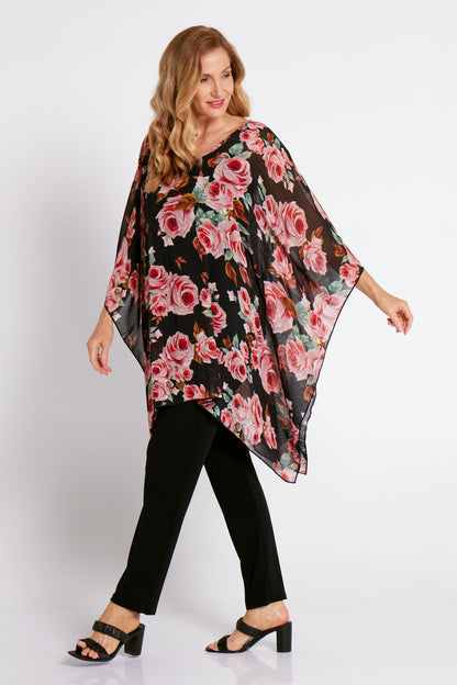 Cheryl Tunic - Black floral