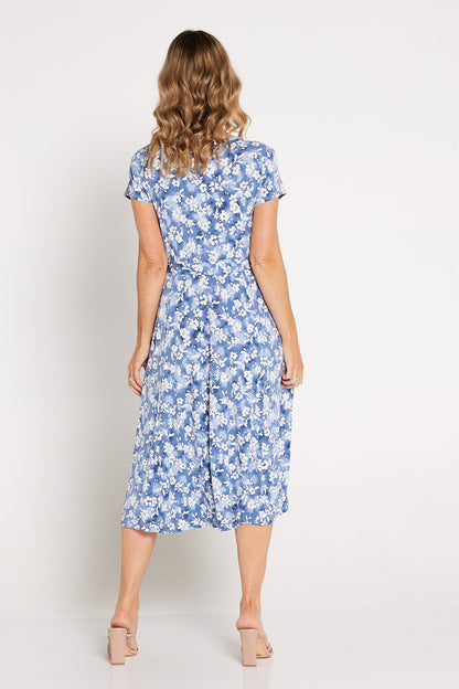 Coralee Dress - Blue Floral