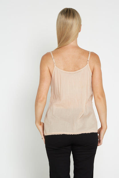 Reversible Cotton Cami - Cream