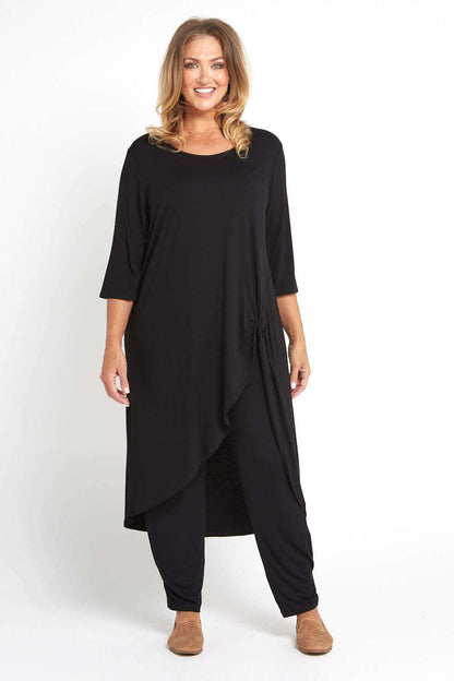 Ayana Tunic Top - Black