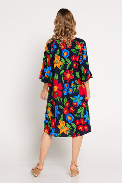 Everette Dress - Navy Floral
