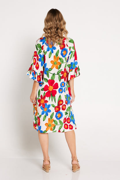 Everette Dress - White Floral