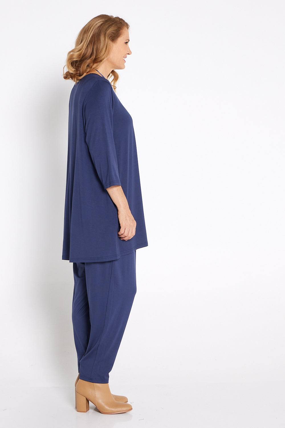 Franca Bamboo Top - Navy