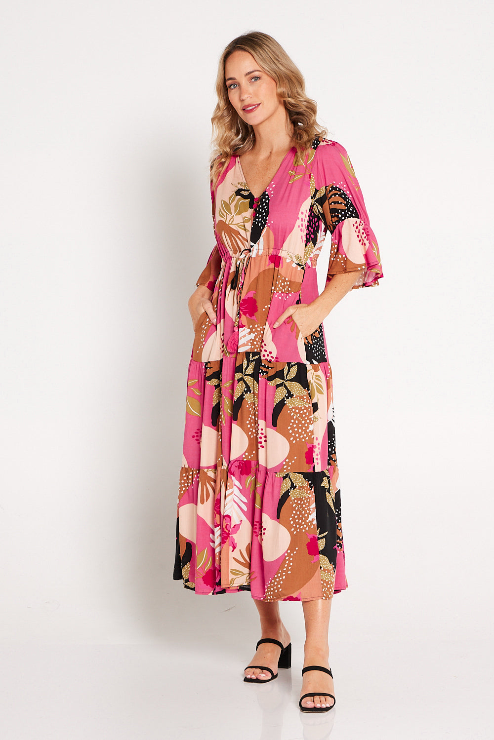 Gravity Dress - Hot Pink Botanical