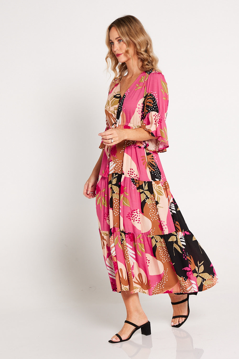 Gravity Dress - Hot Pink Botanical