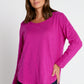 Hillary Long Sleeve Top - Fuchsia