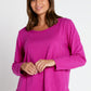 Hillary Long Sleeve Top - Fuchsia