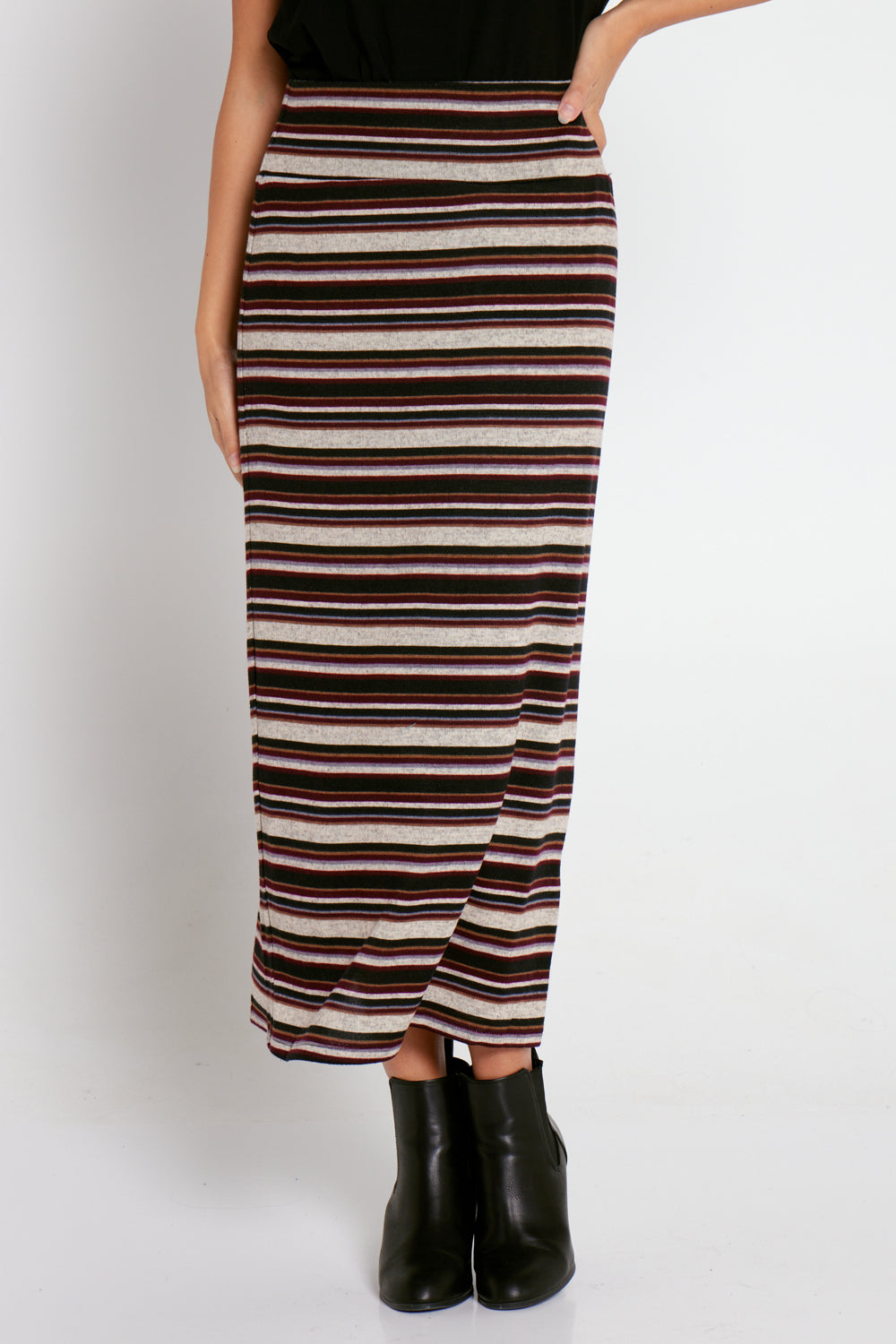 Hollywood Pencil Skirt - Burgundy