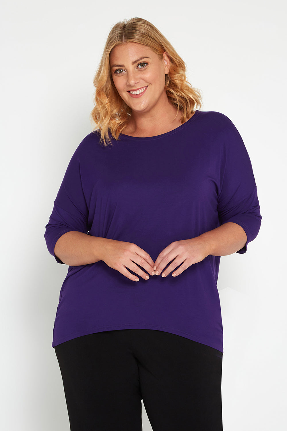 Irena Bamboo Top - Eggplant