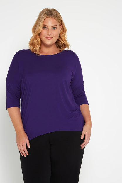 Irena Bamboo Top - Eggplant