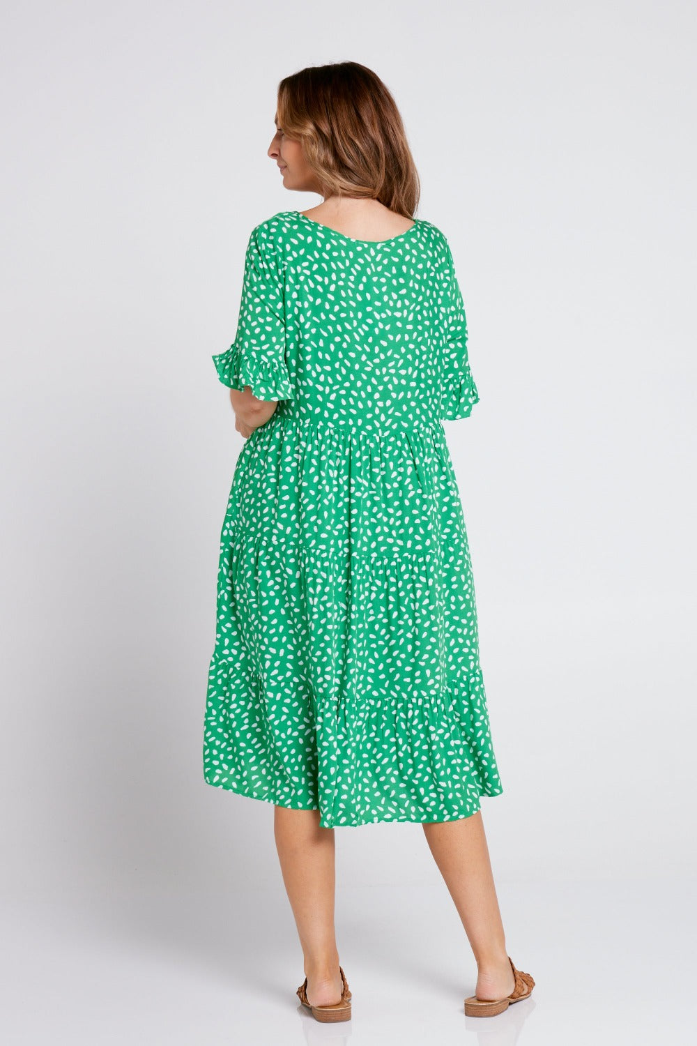 Jackson Dress - Jade Green Spot