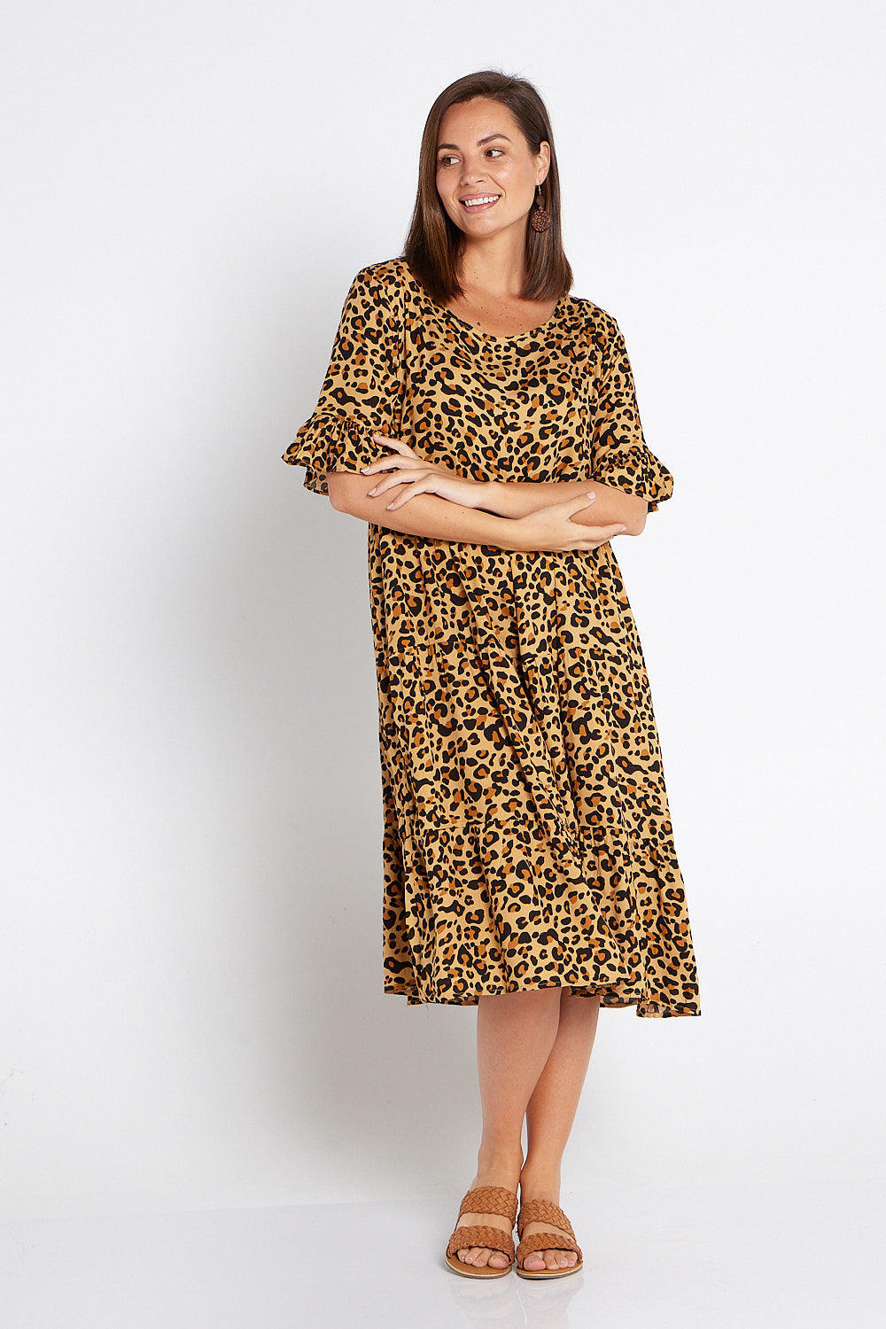 Jackson Dress - Golden Leopard