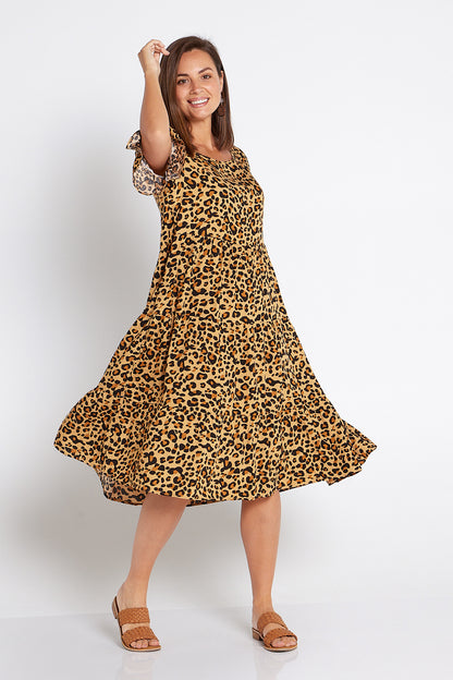Jackson Dress - Golden Leopard