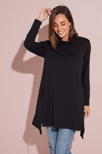 Joslin Cowl Tunic - Black