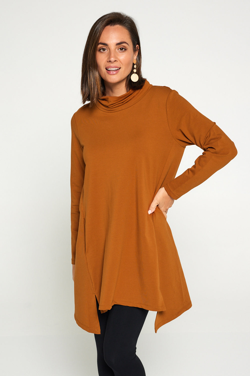 Joslin Cowl Tunic - Toffee