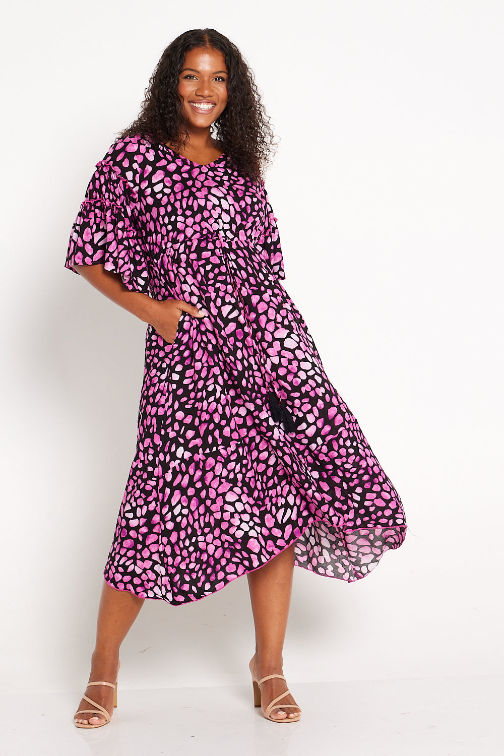 Julena Dress - Fuchsia Petals