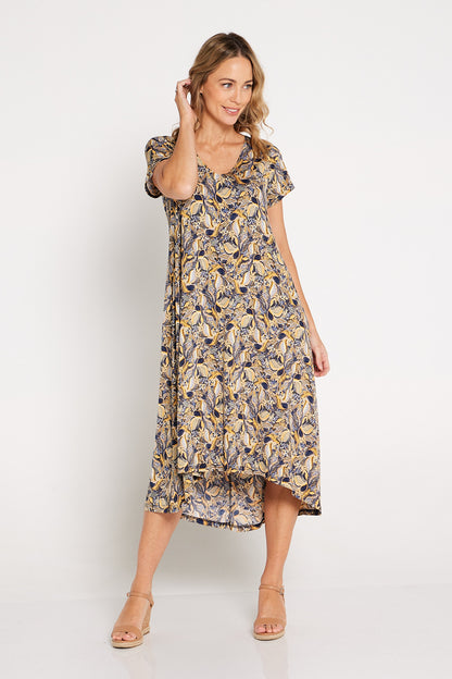 Juliette Dress - Lemon Paisley