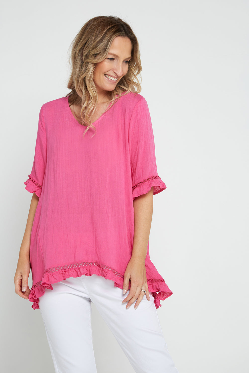 Kellani Top - Hot Pink