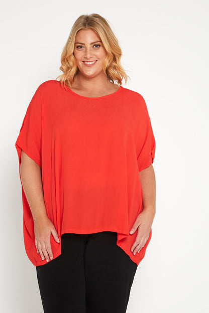 Kuala Lumpur Top - Bright Red