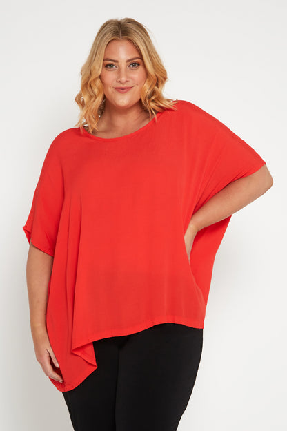 Kuala Lumpur Top - Bright Red