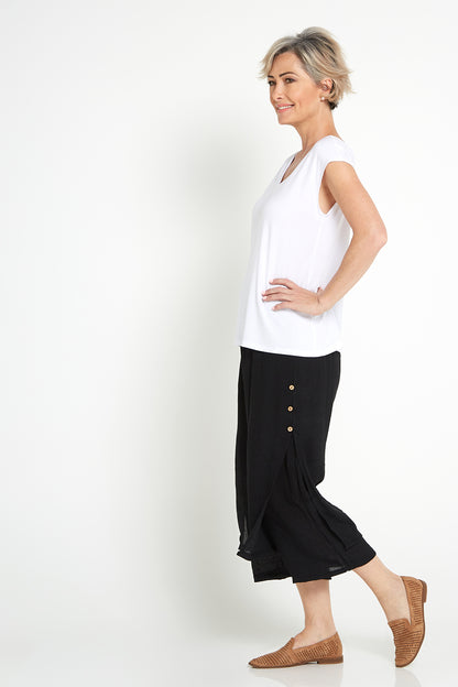 Liana Cropped Pants - Black