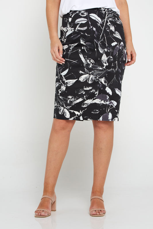 Zendaya Skirt - Black/Botanical