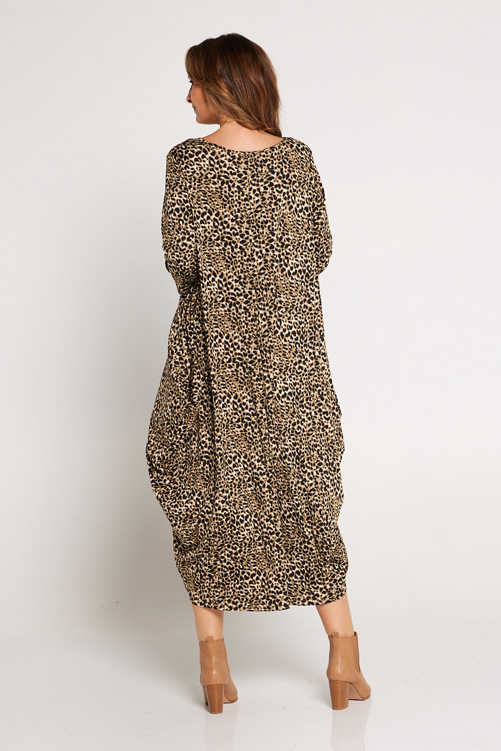 Leish Ribbed Dress - Leopard